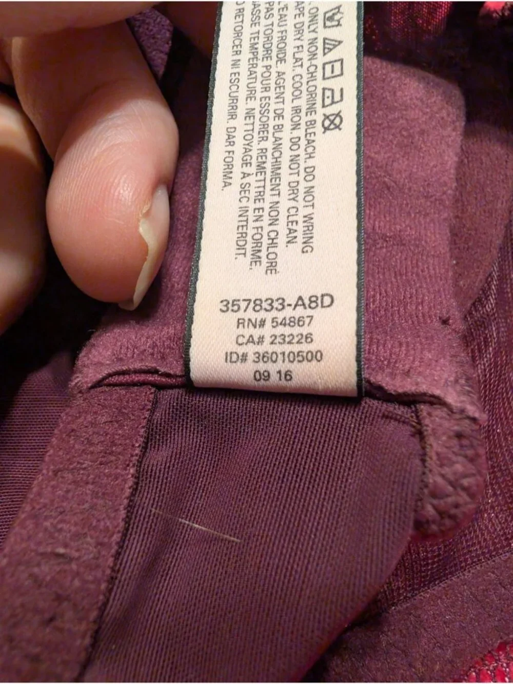 Victorias Secret Womens 36B Plum Lace Dream Angels Push Up Unlined Bra 357833